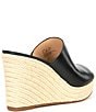 Color:Black - Image 2 - Gloria Leather Espadrille Wedge Sandals