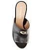 Color:Black - Image 5 - Gloria Leather Espadrille Wedge Sandals