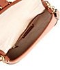 Color:Saddle - Image 3 - Glovetanned Gold Hardware Leather Soho Shoulder Bag