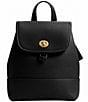 COACH Glovetanned Leather Turnlock Backpack, Color:Black - Image 1