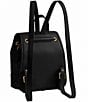 COACH Glovetanned Leather Turnlock Backpack, Color:Black - Image 4