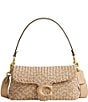 COACH Woven Soft Tabby Gold Hardware Shoulder Bag, Color:Ivory - Image 1