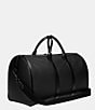 Color:Black - Image 2 - Gotham Pebble Leather And Refined Calfskin Leather Duffel Bag