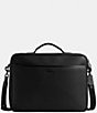 Color:Black - Image 1 - Gotham Pebble Leather/Refined Calfskin Leather Convertible Brief Case