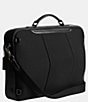 Color:Black - Image 2 - Gotham Pebble Leather/Refined Calfskin Leather Convertible Brief Case