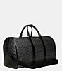 Color:Charcoal - Image 2 - Gotham Signature Coated Canvas And Refined Calfskin Leather Duffel Bag