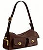 COACH Haversack 27 Suede Turnlock & Kisslock Pocket Shoulder Bag - Image 4