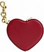 COACH Heart Coin Purse Bag Charm, Color:Red - Image 2