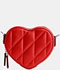 Color:Sport Red - Image 2 - Heart Pillow Quilted Crossbody Bag