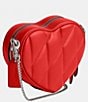 Color:Sport Red - Image 4 - Heart Pillow Quilted Crossbody Bag