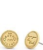 COACH Heritage Signature Coin Stud Earrings - Image 1