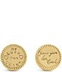 COACH Heritage Signature Coin Stud Earrings - Image 2