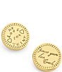 COACH Heritage Signature Coin Stud Earrings - Image 4