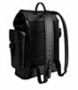 COACH Hitch Glove-Tanned Leather Backpack, Color:Black - Image 3