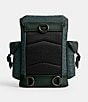 Color:Amazon Green - Image 2 - Hitch Micro Signature Jacquard/Refined Calfskin Leather Backpack