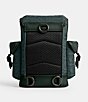 Color:Amazon Green - Image 2 - Hitch Micro Signature Jacquard/Refined Calfskin Leather Backpack