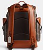 Color:Truffle/Burnished Amber - Image 2 - Hitch Printed Coated Canvas/Refined Calfskin Leather Backpack