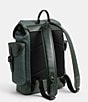 Color:Amazon Green - Image 3 - Hitch Signature Jacquard/Refined Calfskin Leather Backpack