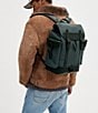 Color:Amazon Green - Image 6 - Hitch Signature Jacquard/Refined Calfskin Leather Backpack