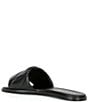 Color:Black - Image 3 - Holly Leather Quilted Slide Sandals
