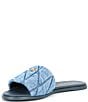 Color:Indigo Denim - Image 4 - Holly Quilted Denim Slide Sandals