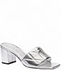COACH Holly Quilted Metallic Leather Block Heel Slide Sandals,Specials : American Fashion Style Bags On Sale
