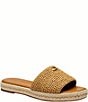 COACH Holly Raffia Espadrille Platform Slide Sandals - Image 1