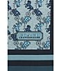 COACH Horse And Carriage Printed Silk Square Scarf, Color:True Navy - Image 4
