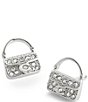 COACH Iconic Charms Pav Handbag Stud Earrings - Image 3