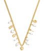 COACH Iconic Pearl Signature Charm Bib Collar Necklace - Image 1