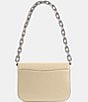 Color:Ivory - Image 2 - Idol Luxe Leather Silver Hardware Shoulder Bag