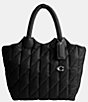 Color:Black - Image 1 - Irisi Nylon & Smooth Leather Large Tote Bag