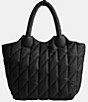 Color:Black - Image 2 - Irisi Nylon & Smooth Leather Large Tote Bag
