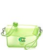Color:Silver/Green - Image 1 - Jelly Tabby Convertible Clear Bag