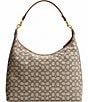 COACH Juliet 38 Signature Logo Jacquard Shoulder Bag, Color:Cocoa Burnished Amber - Image 2
