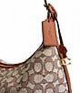 COACH Juliet 38 Signature Logo Jacquard Shoulder Bag, Color:Cocoa Burnished Amber - Image 5