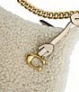 COACH Juliet Shearling Shoulder Bag 25, Color:Beige - Image 4