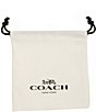 COACH Jumbled Signature Logo Link Linear Earrings, Color:Shiny Gold - Image 3