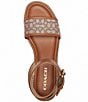 Color:Cocoa/Burnished Amber - Image 4 - Katherine Signature Jacquard Espadrille Wedge Sandals