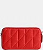 Color:Sport Red - Image 2 - Kira Crossbody With Pillow Quilting Silver Hardware Crossbody Bag