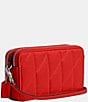 Color:Sport Red - Image 3 - Kira Crossbody With Pillow Quilting Silver Hardware Crossbody Bag