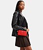 Color:Sport Red - Image 6 - Kira Crossbody With Pillow Quilting Silver Hardware Crossbody Bag