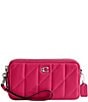 COACH Kira Crossbody With Pillow Quilting Silver Hardware Crossbody Bag, Color:Dragon Fruit - Image 1