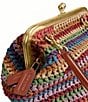 COACH Kisslock 27 Multi Stripe Straw Frame Bag - Image 5