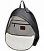 COACH Kisslock Frame Leather Backpack, Color:Black - Image 3