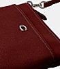 COACH Kitt Leather Silver Tone Messenger Crossbody Bag, Color:Dark Ruby - Image 4