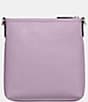 Color:Soft Purple - Image 2 - Kitt Leather Silver Tone Messenger Crossbody Bag