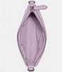 Color:Soft Purple - Image 3 - Kitt Leather Silver Tone Messenger Crossbody Bag