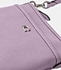 Color:Soft Purple - Image 4 - Kitt Leather Silver Tone Messenger Crossbody Bag