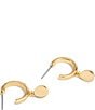 Color:Multi/Gold - Image 2 - Ladybug Rhinestone Charm Huggies Earrings